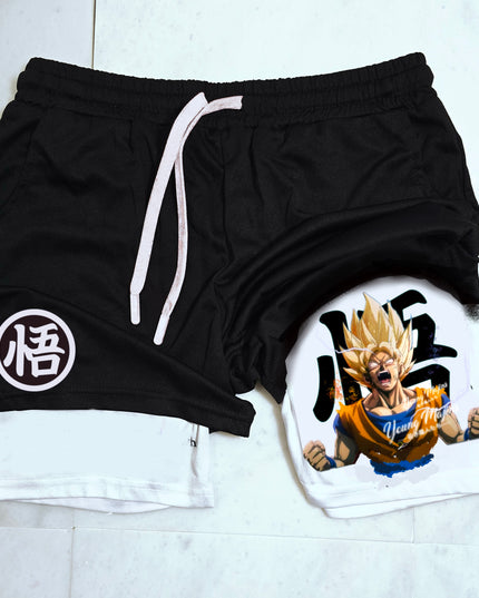 Never Give Up!  Goku "Gym" Shorts