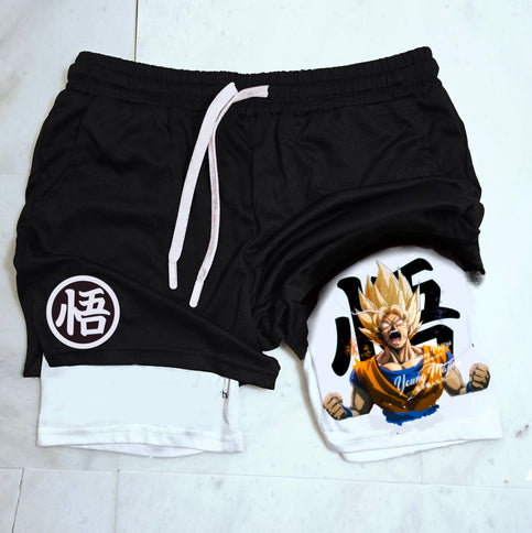 Never Give Up!  Goku "Gym" Shorts