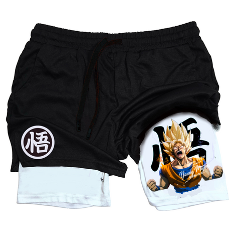 Never Give Up!  Goku "Gym" Shorts