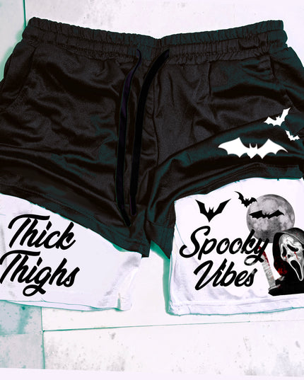 Thicc "Spooky Vibes" Gym Shorts