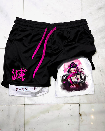 Nezuko Demon Mode "Anime × Gym" Shorts