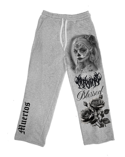 Dia D Muertos "Oversized Wide Legs "Training Joggers"