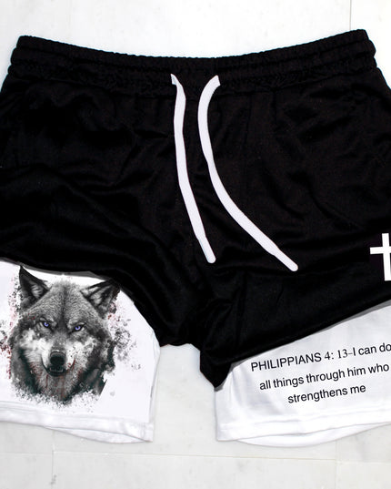 Religion Wolf Gym Shorts