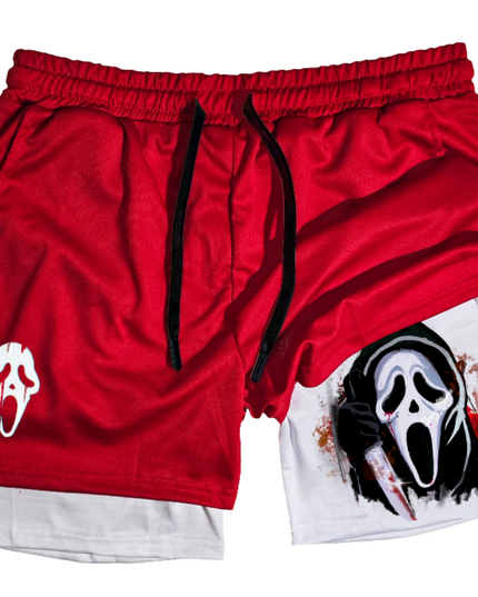 Ghost Face " Seeing Red" Gym Shorts