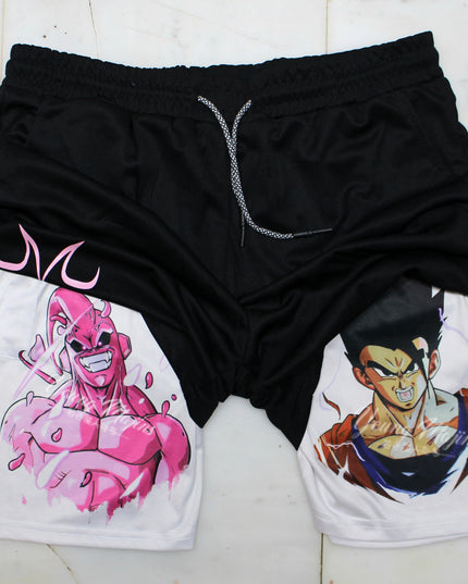 Majin Buu VS Mystic Gohan "Anime × Gym" Shorts