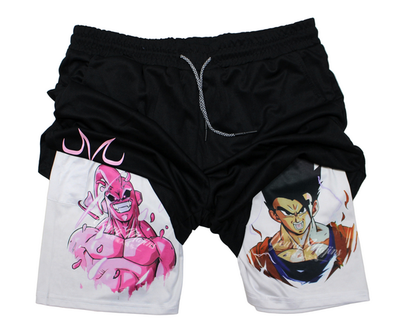 Majin Buu VS Mystic Gohan "Anime × Gym" Shorts
