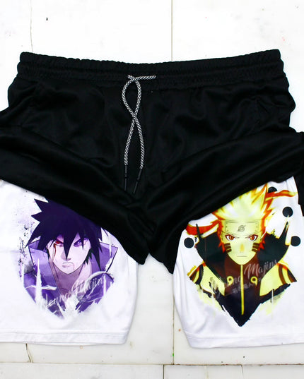 Naruto Vs. Sasuke "Gym Shorts"