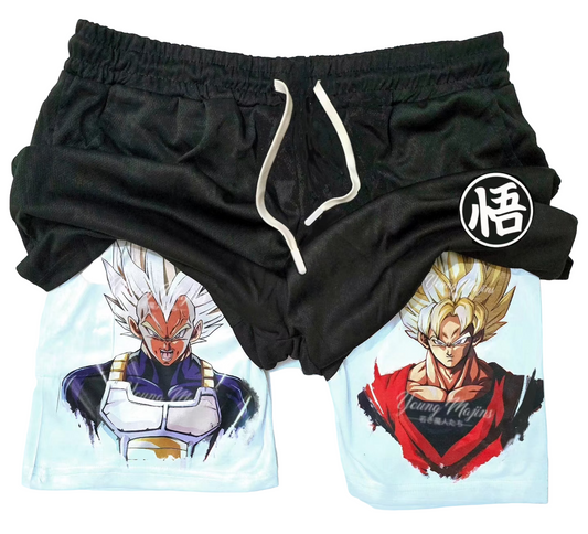 Goku VS Vegeta "Anime × Gym" Shorts