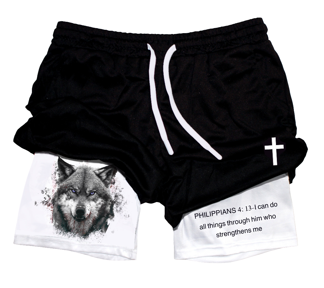 Religion Wolf Gym Shorts