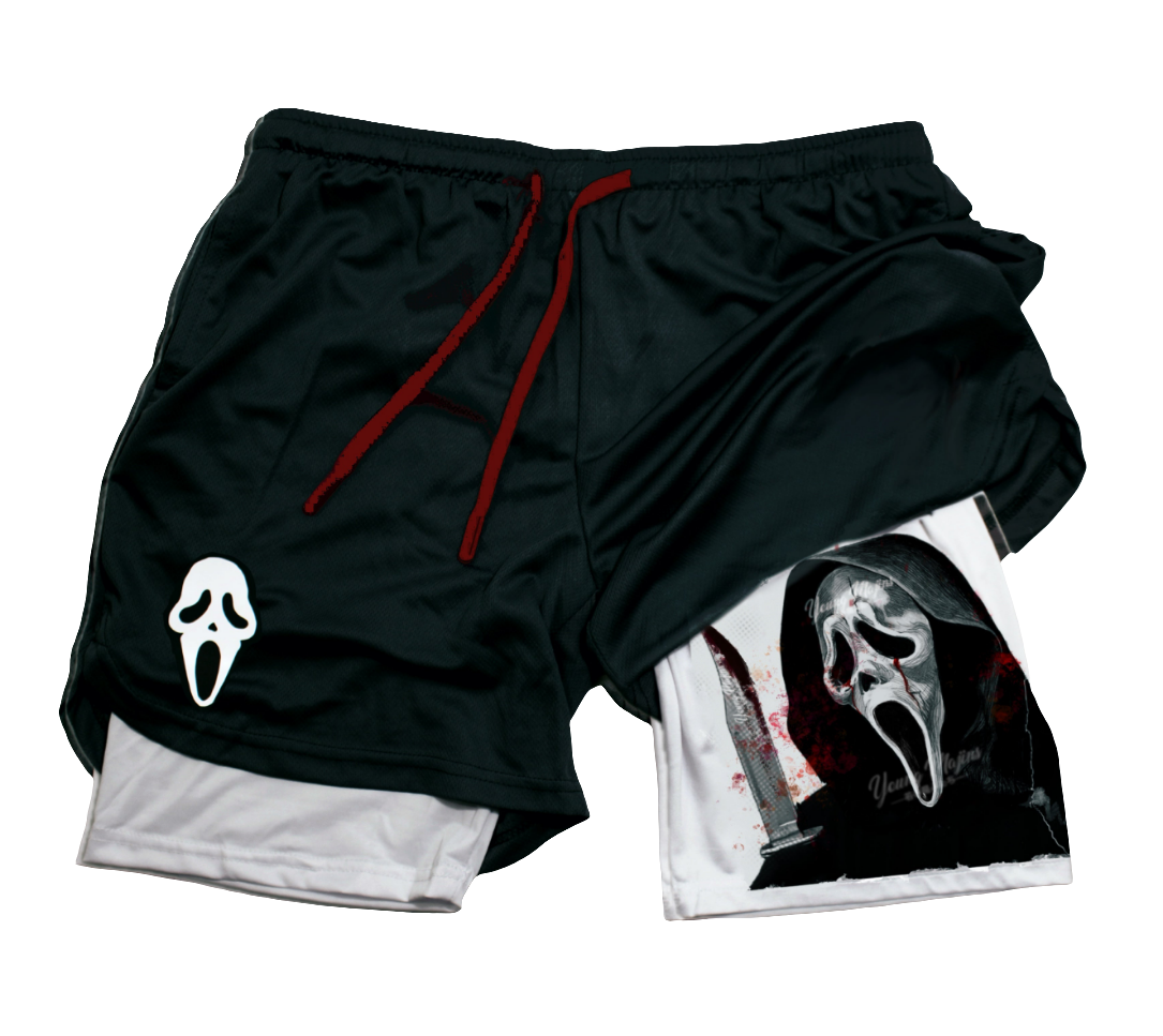 Ghost Face "Halloween" Gym Shorts
