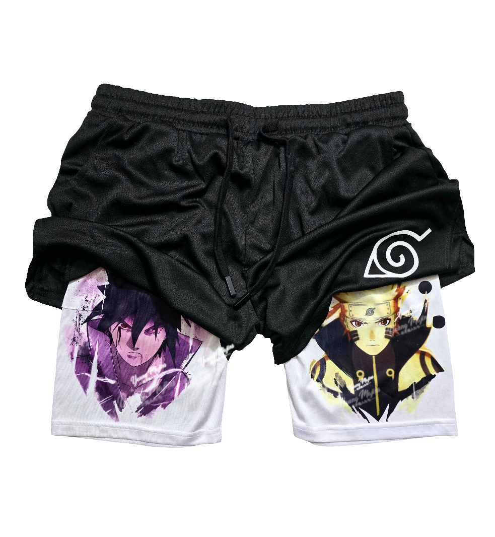 Naruto Vs. Sasuke "Gym Shorts"