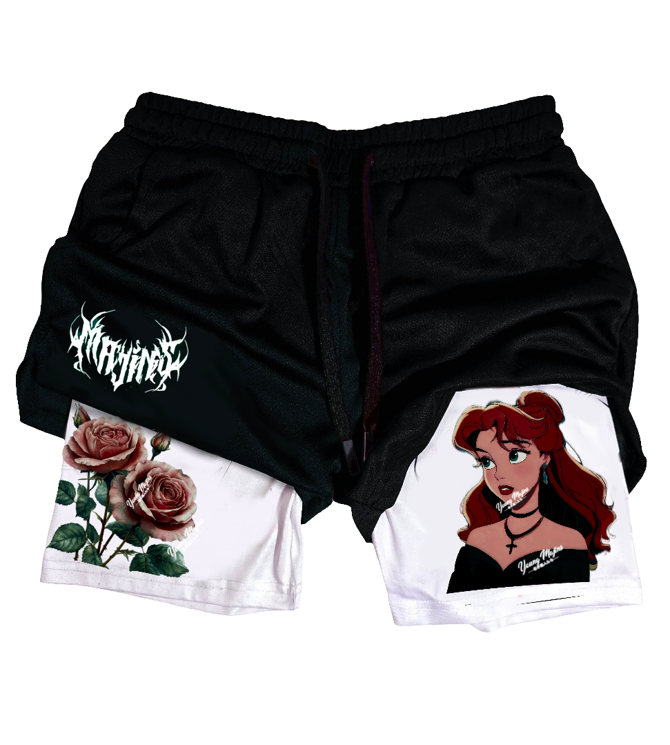 Red Rose Gym Shorts