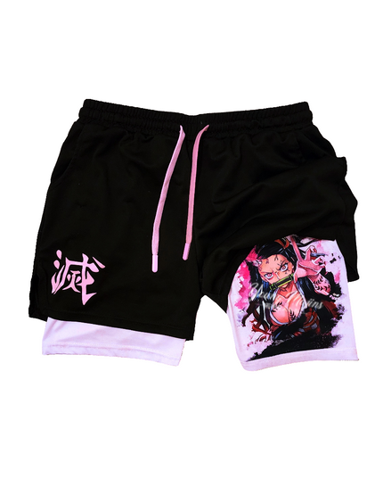 Nezuko Demon Mode "Anime × Gym" Shorts