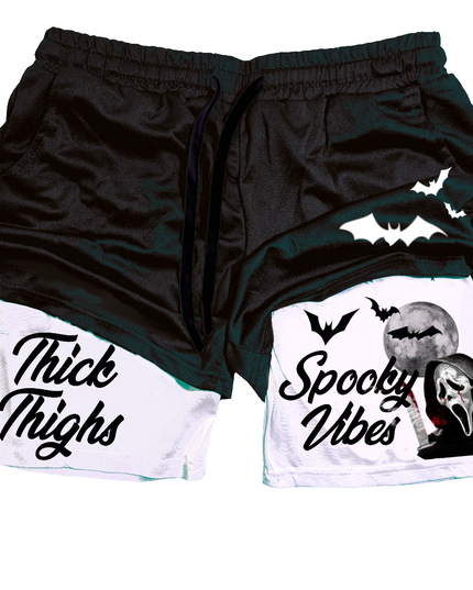 Thicc "Spooky Vibes" Gym Shorts