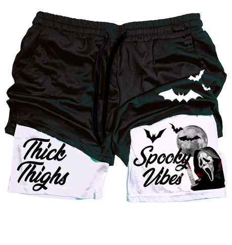 Thicc "Spooky Vibes" Gym Shorts