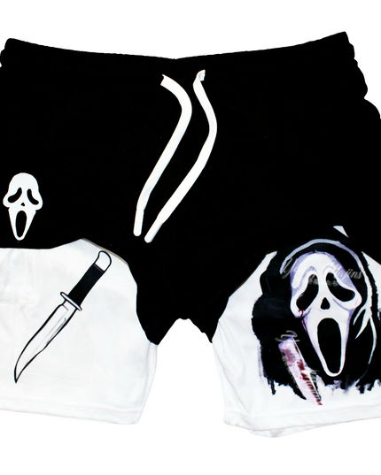 Ghost Face " Halloween" Gym Shorts