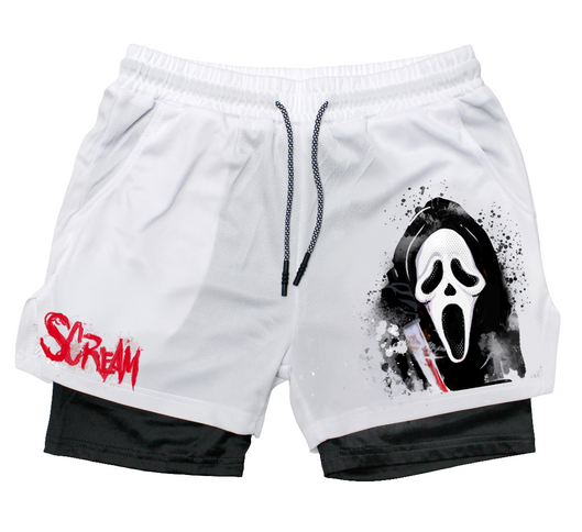 Ghost Face " Halloween" Gym Shorts