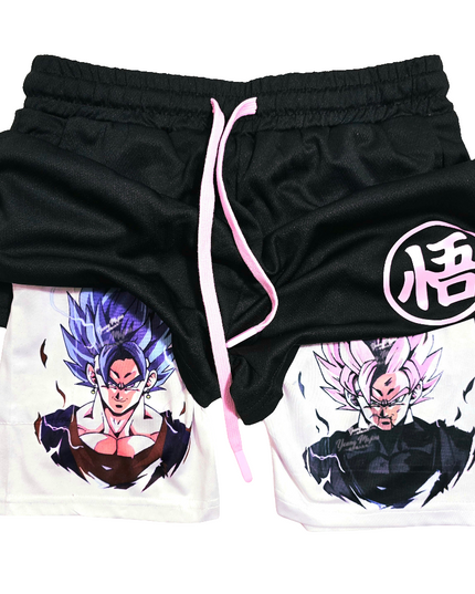 Ss Rose Vs. Ss Blue Vegito "Anime" Gym Shorts