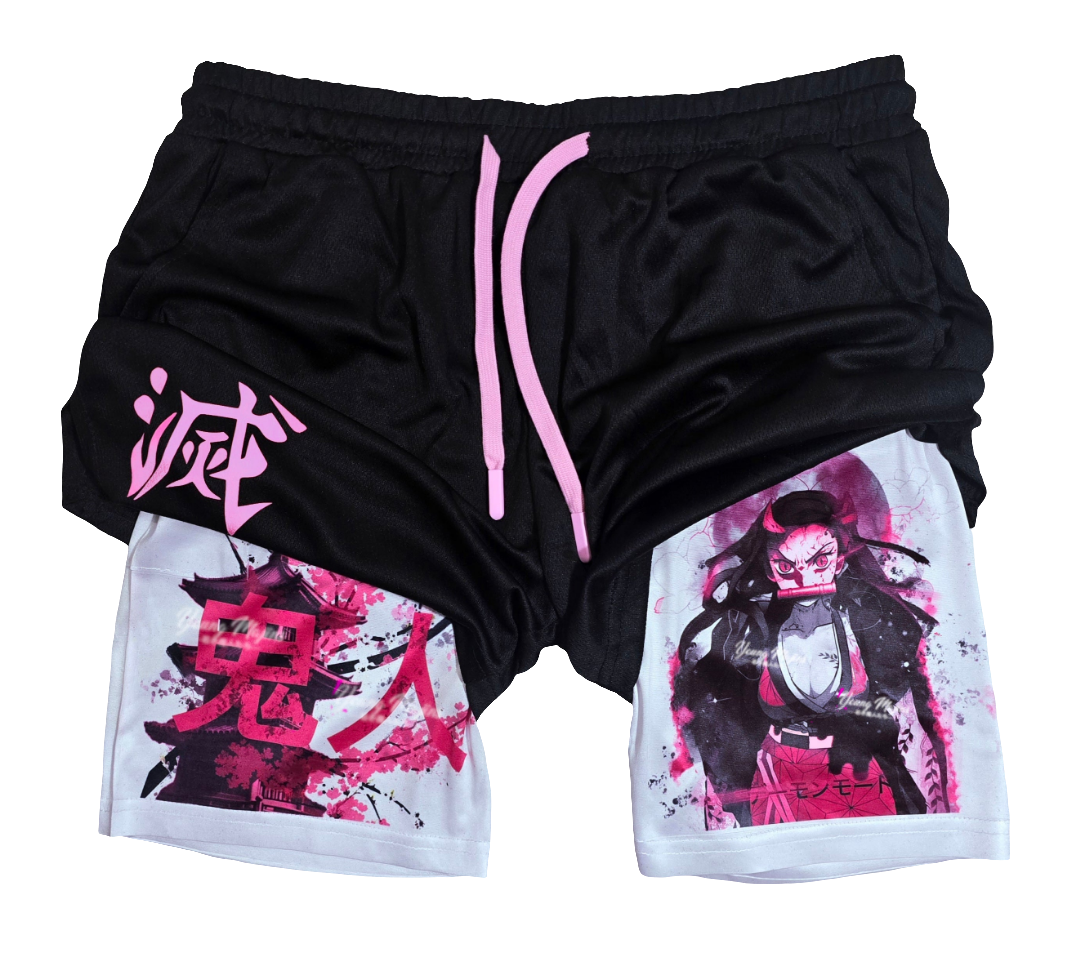 Nezuko Demon Mode "Anime × Gym" Shorts