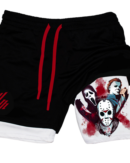 Slashers" Red Halloween" Gym Shorts