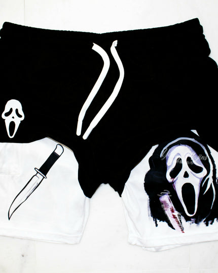 Ghost Face " Halloween" Gym Shorts
