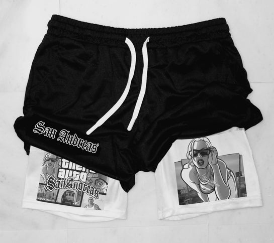 San Andreas "GTA" Gym Shorts