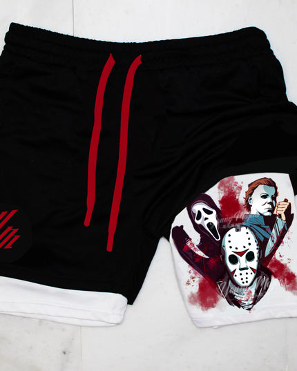Slashers" Red Halloween" Gym Shorts