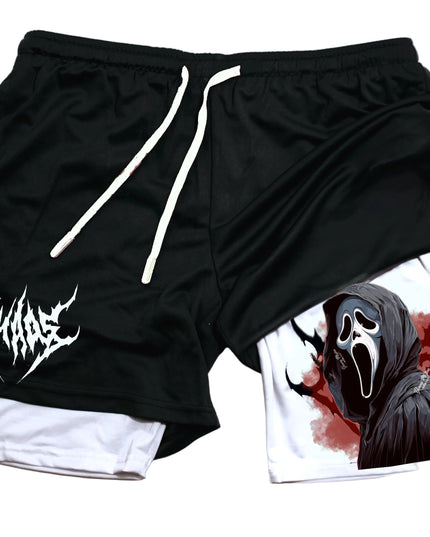 CHOAS "Ghost Face" Gym Shorts
