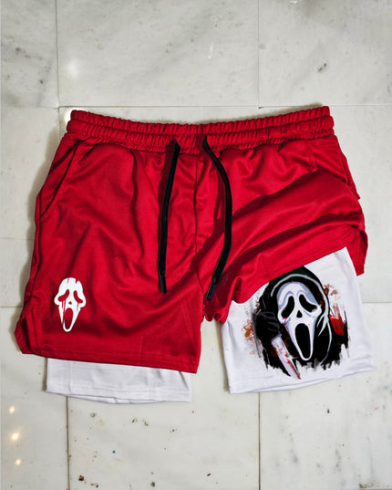 Ghost Face " Seeing Red" Gym Shorts