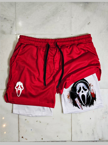 Ghost Face " Seeing Red" Gym Shorts