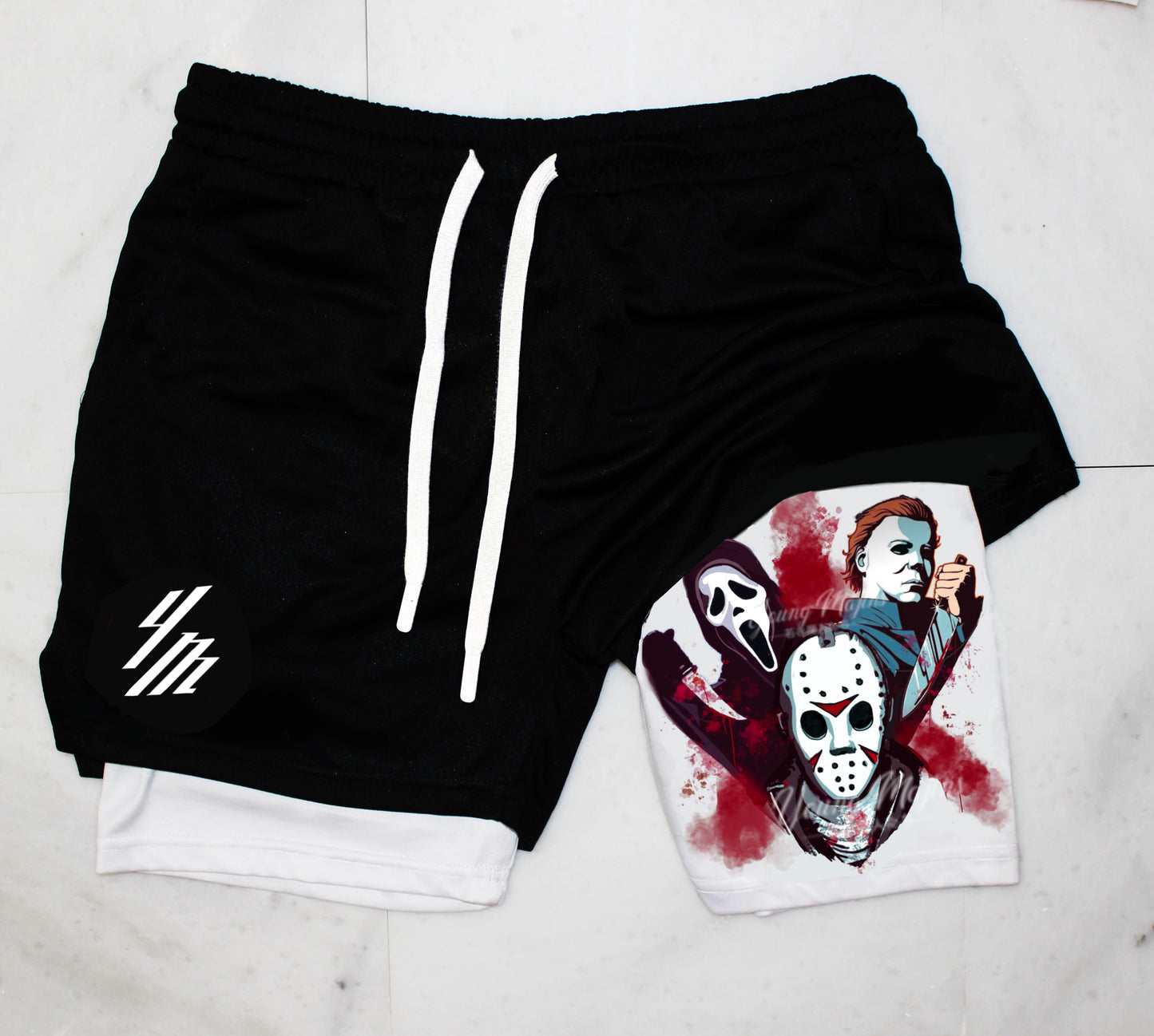 Slashers" Red Halloween" Gym Shorts