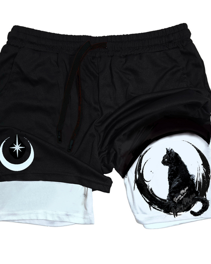 Black Cat Gym Shorts