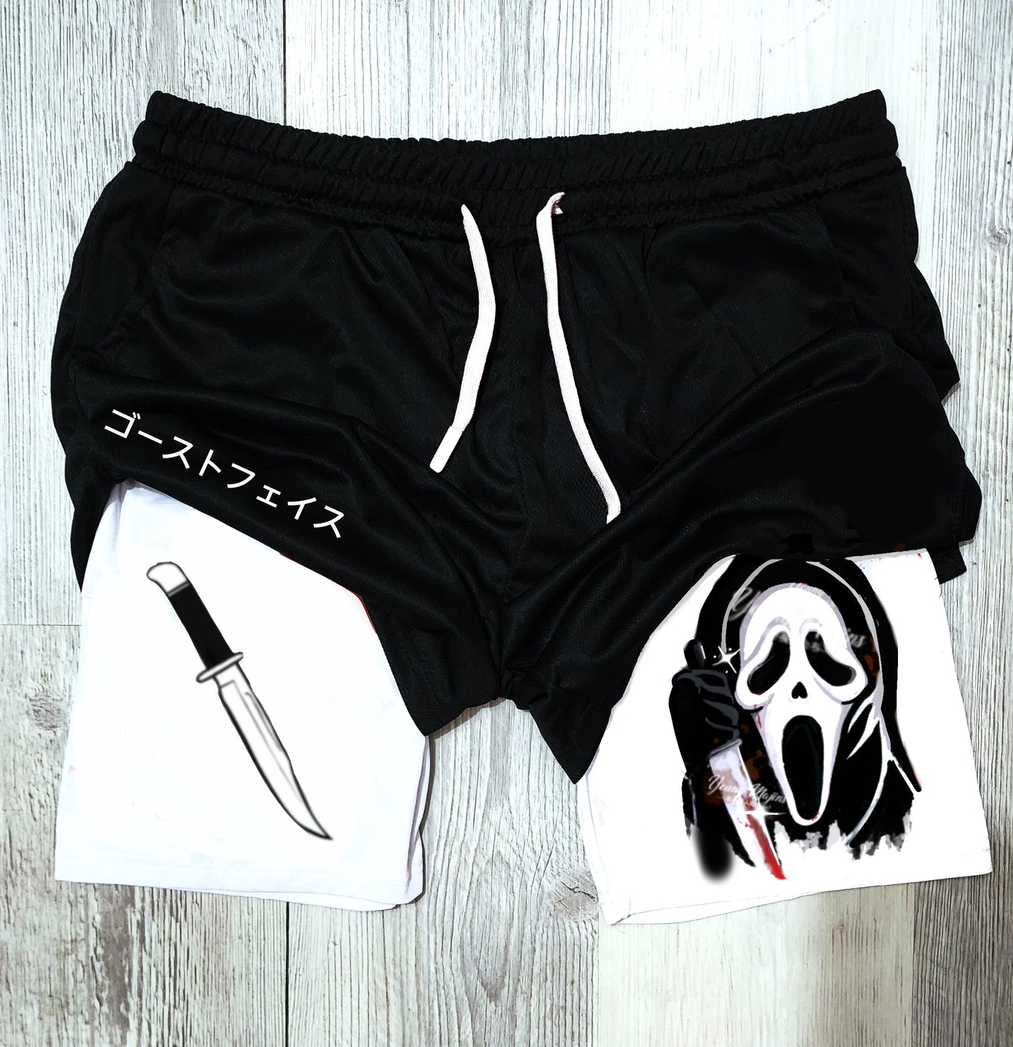 Ghost Face " Halloween" Gym Shorts