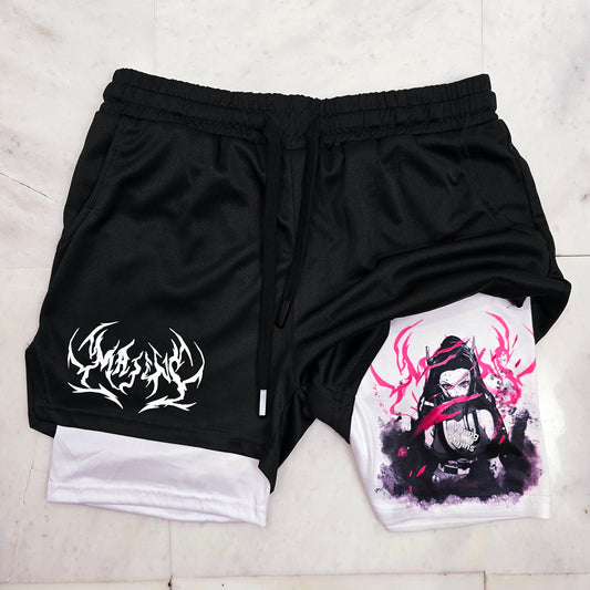 Nezuko Demon Mode "Anime × Gym" Shorts