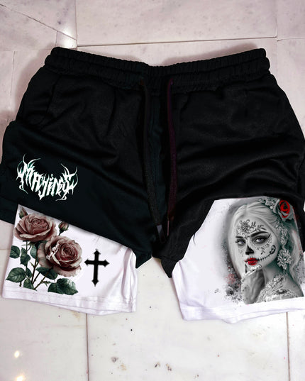 Dia De Los Muertos Gym Shorts