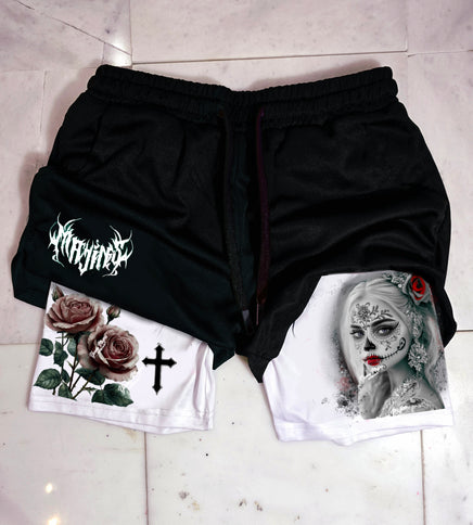 Dia De Los Muertos Gym Shorts