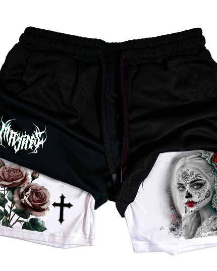 Dia De Los Muertos Gym Shorts