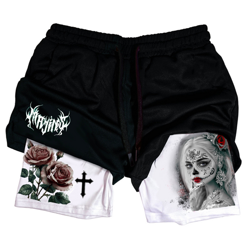 Dia De Los Muertos Gym Shorts