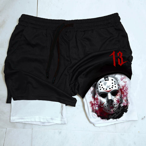 Friday 13 "Jason " Gym Shorts