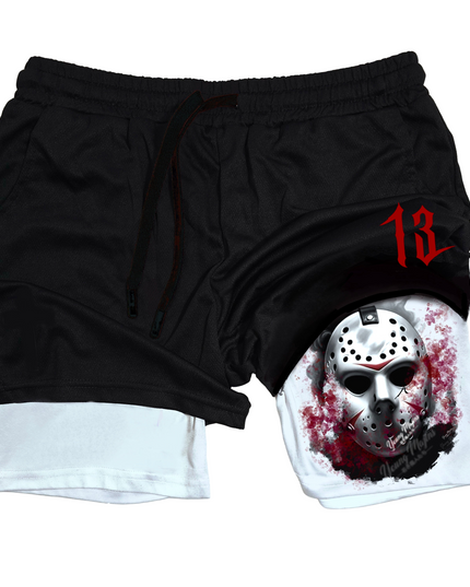 Friday 13 "Jason " Gym Shorts
