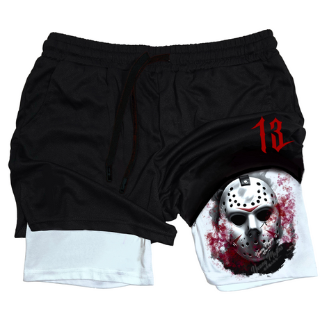 Friday 13 "Jason " Gym Shorts