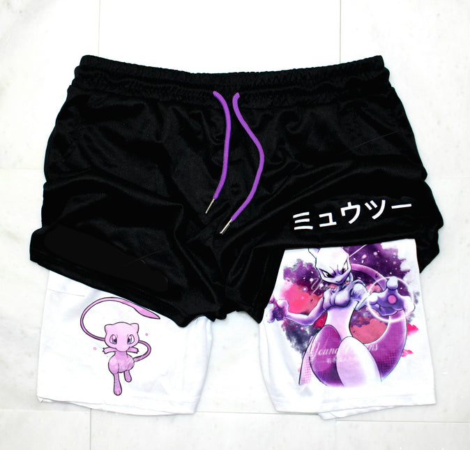 Mewtwo "Anime" Gym Shorts
