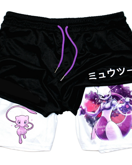 Mewtwo "Anime" Gym Shorts