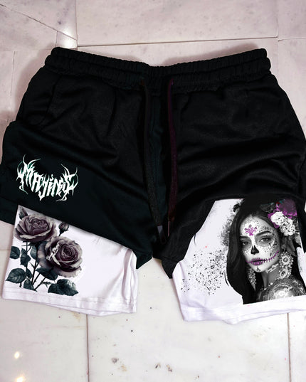 Dia De Los Muertos Gym Shorts