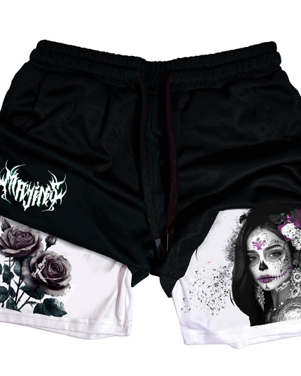 Dia De Los Muertos Gym Shorts