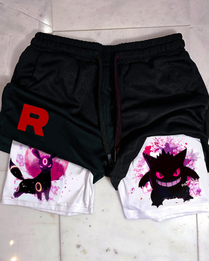 GENGAR "Team Rocket "Gym Shorts
