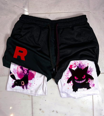 GENGAR "Team Rocket "Gym Shorts