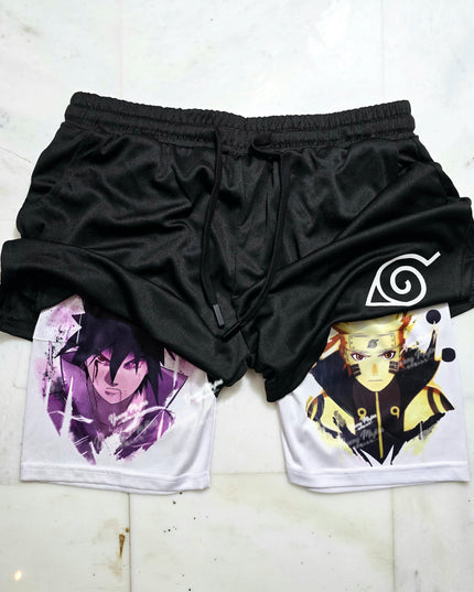 Naruto Vs. Sasuke "Gym Shorts"