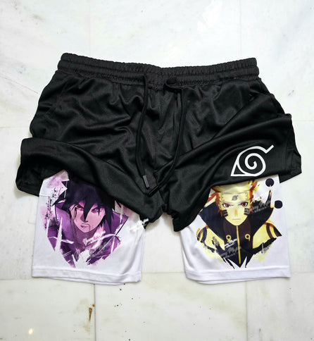 Naruto Vs. Sasuke "Gym Shorts"