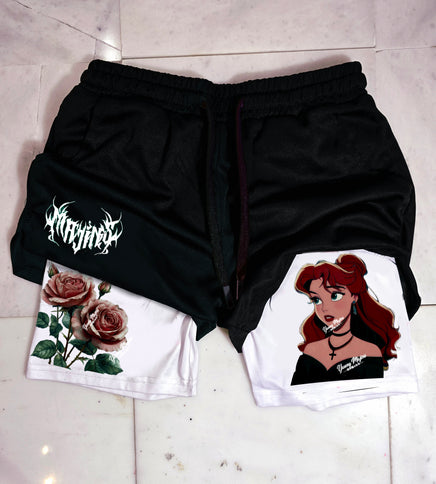 Red Rose Gym Shorts